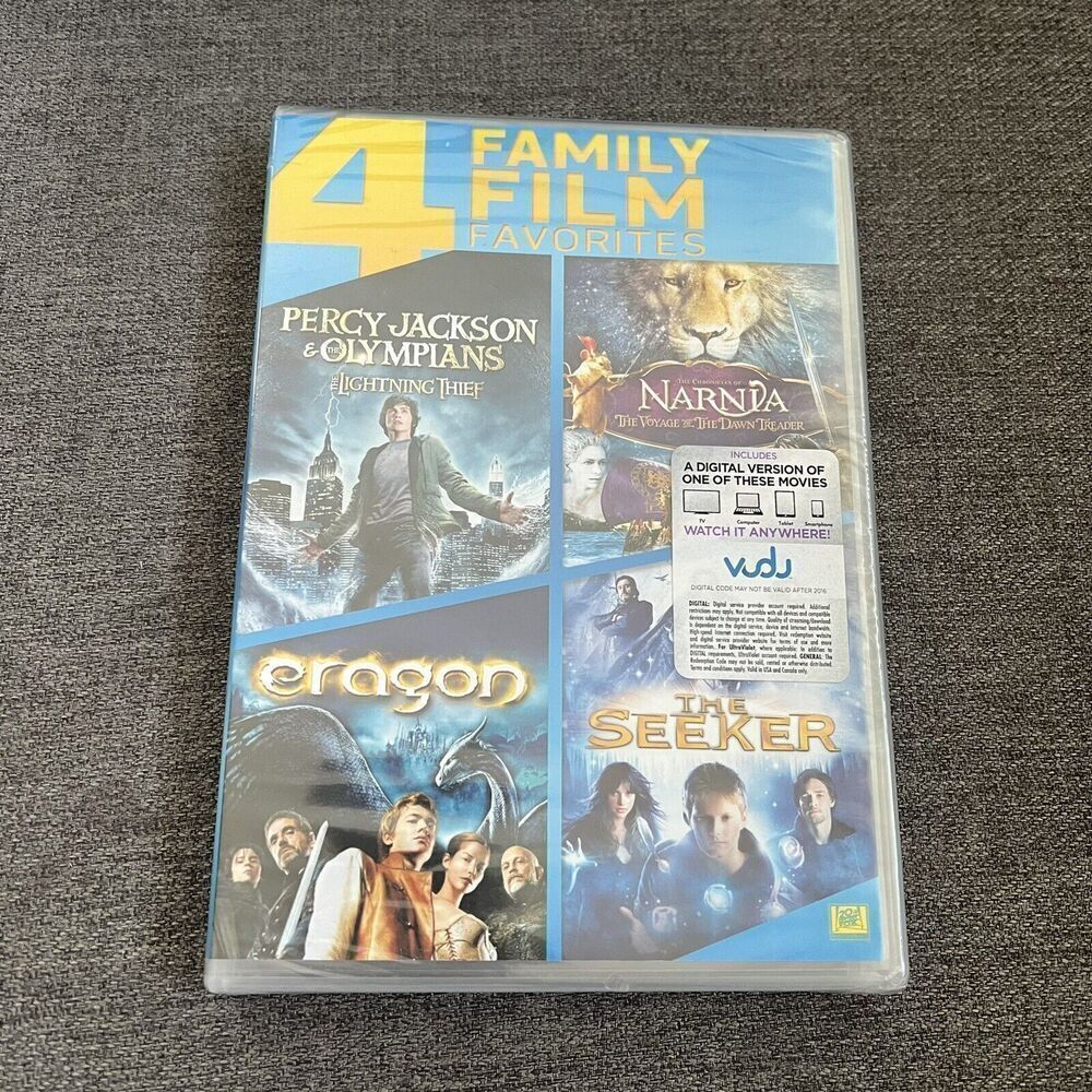 4 Family Film Favorites 4 DVD -Percy Jackson/Narnia/Eragon/The Seeker